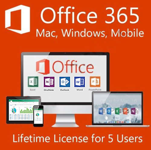 Microsoft Office 365 For Windows & Mac Pro Plus - 5 PC Devices (DEC SPECIAL)