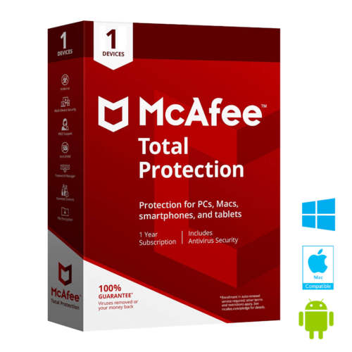 McAfee Antivirus PLUS 2019 1 Year Unlimited Devices WINDOWS MAC ANDROID