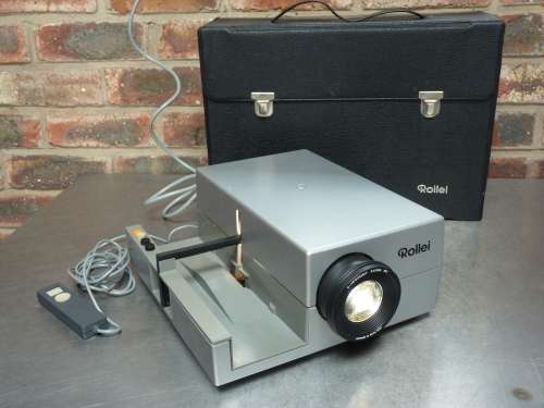 ROLLEI P66A 6X6 SLIDE PROJECTOR 24V/150W with 2 LENSES 150MM+180MM VINTAGE in working condition