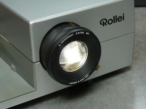 ROLLEI P66A 6X6 SLIDE PROJECTOR 24V/150W with 2 LENSES 150MM+180MM VINTAGE in working condition