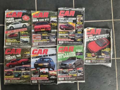 7 X CAR MAGAZINE FROM 1992