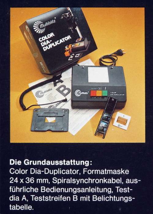 Multiblitz Color SLIDE-Duplicator. Made in W.Germany