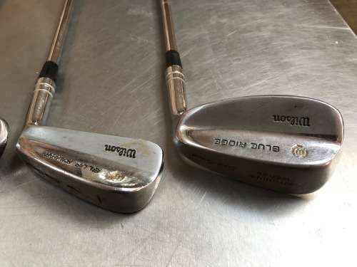 Wilson Blue Ridge Golf Clubs 4,5,6,8,9,pitching wedge ,sam snead , vintage, collectors item