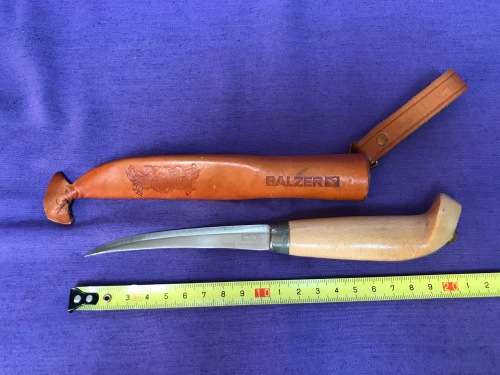 Balzer fish filet knife, vintage , collectors item, Kuusamon Vislin