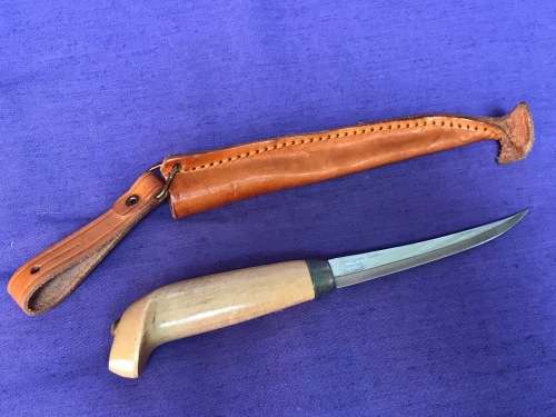 Balzer fish filet knife, vintage , collectors item, Kuusamon Vislin