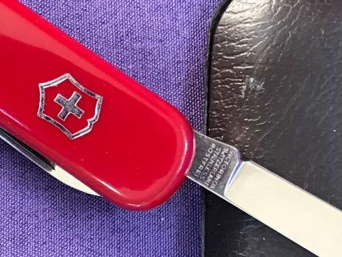 1 x Victorinox knife / Philips Fotolicht , red, collectors item