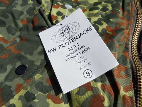 German Military Pilot Jacket camo Size S ,new