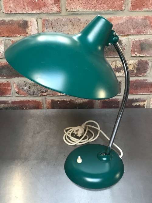 1X Office desk lamp vintage,retro,rare,light green or green, in working condition,ONE LAMP FOR R1299