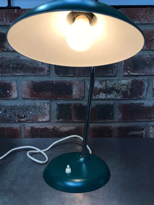 1X Office desk lamp vintage,retro,rare,light green or green, in working condition,ONE LAMP FOR R1299