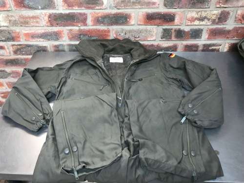 German Military Overall dark green winter-inlet size Gr. 2 160-170 not used