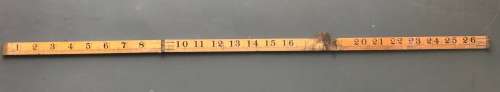 old vintage wooden folding ruler