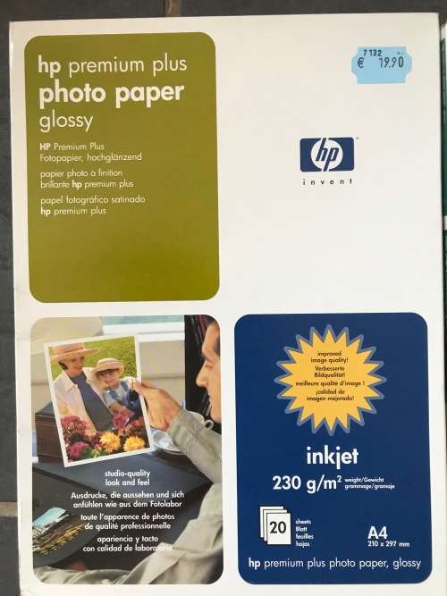 HP photo paper lot glossy, old stock, still sealed ,A4,