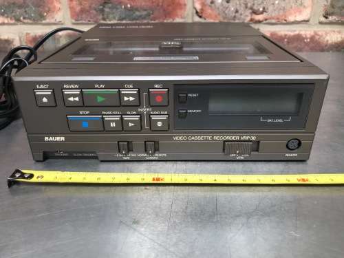 Bauer VHS Tape Cassette Recorder / Player, portable , VRP 30 , rare, in working condition