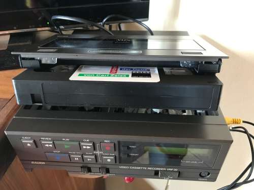 Bauer VHS Tape Cassette Recorder / Player, portable , VRP 30 , rare, in working condition
