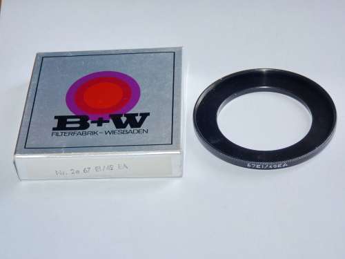 BW Metal Adapter Ring F 67mm to L 49mm , Filter 67mm to Lens 49mm,B+W