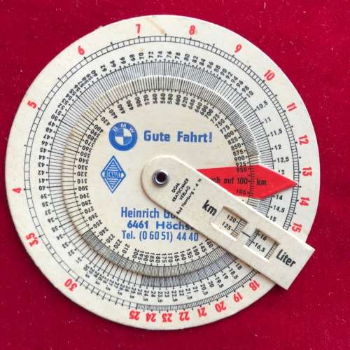 Fuel economy and currency conversion calculator disc vintage lot, bmw,ect