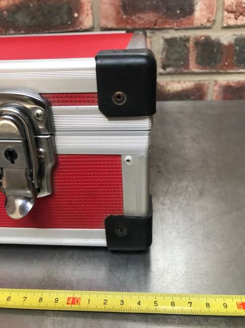 EmBag Hamburg Briefcase red 14cmx35cmx46cm , photo camera or tool case,preowned from Germany