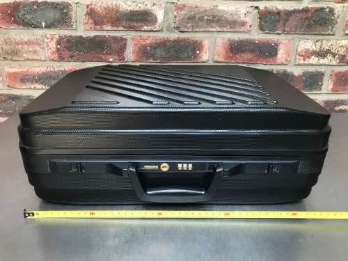 Hakuba Video Camera Case (hard shell) black 18cmx32cmx47cm ,  preowned , weight empty 2.4kg,