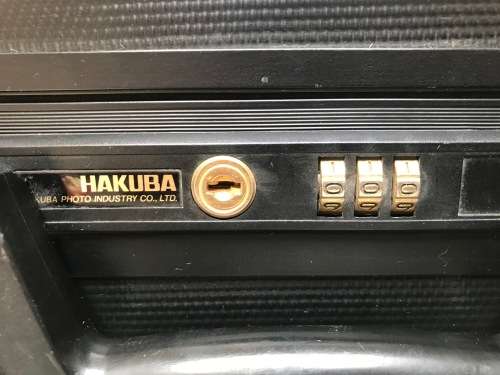 Hakuba Video Camera Case (hard shell) black 18cmx32cmx47cm ,  preowned , weight empty 2.4kg,