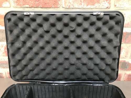 Hakuba Video Camera Case (hard shell) black 18cmx32cmx47cm ,  preowned , weight empty 2.4kg,