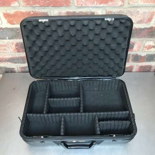 Hakuba Video Camera Case (hard shell) black 18cmx32cmx47cm ,  preowned , weight empty 2.4kg,