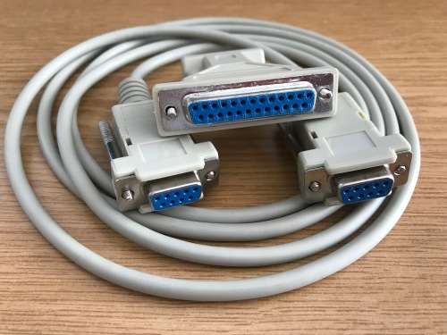 DB9 female to DB9 female cable 1.8m long+ with DB9male to DB25 Female