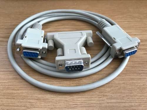 DB9 female to DB9 female cable 1.8m long+ with DB9male to DB25 Female