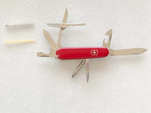 Victorinox Officier Suisse (blue and red) vintage, pocket knife,Switzerland,collectors item