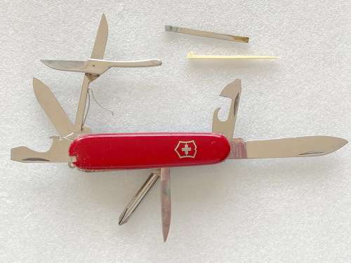 Victorinox Officier Suisse (blue and red) vintage, pocket knife,Switzerland,collectors item