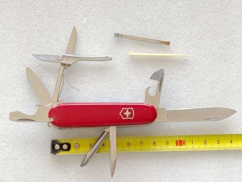 Victorinox Officier Suisse (blue and red) vintage, pocket knife,Switzerland,collectors item