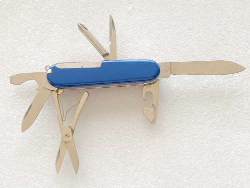 Victorinox Officier Suisse (blue and red) vintage, pocket knife,Switzerland,collectors item