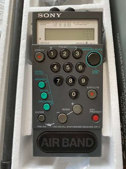 Sony Air 7 original box and instructions, working, incl. Power Adapter, Radio, Air, vintage, 1985