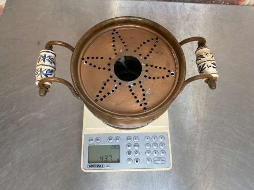 Antique vintage copper tea warmer , collectors item