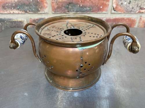 Antique vintage copper tea warmer , collectors item