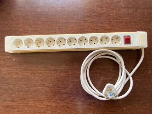 Brennenstuhl 3m 10 Socket Type F - German Schuko Extension Lead, 230 V, white,multiplug