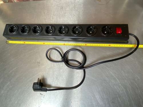 APSA  NR. 5000S  1.50m cable  8 Socket Type F - German Schuko Extension Lead, black,multiplug