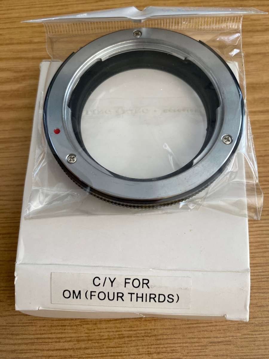 LENS ADAPTER YASHICA/CONTAX C/Y MF LENSES for OLYMPUS 4/3 (FOUR THIRDS) CAMERAS , very rare, NEW