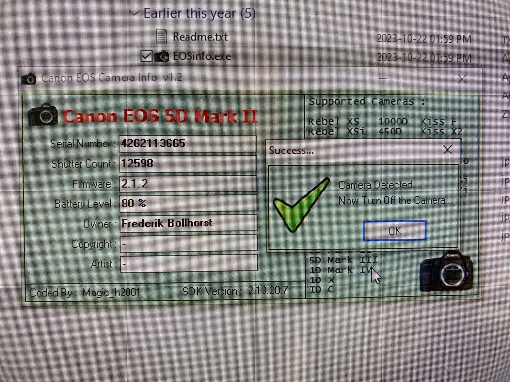 CANON EOS 5D MARK II digital camera (Full Frame) + Canon Lens EF 35-135USM,only 12598 Shutter Counts