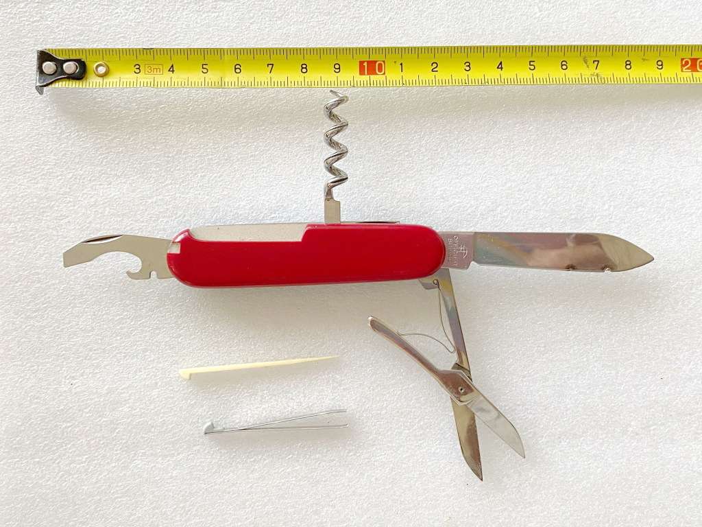 Victorinox Officier Suisse , blue and red cover, vintage pocket knife,Switzerland, collectors item