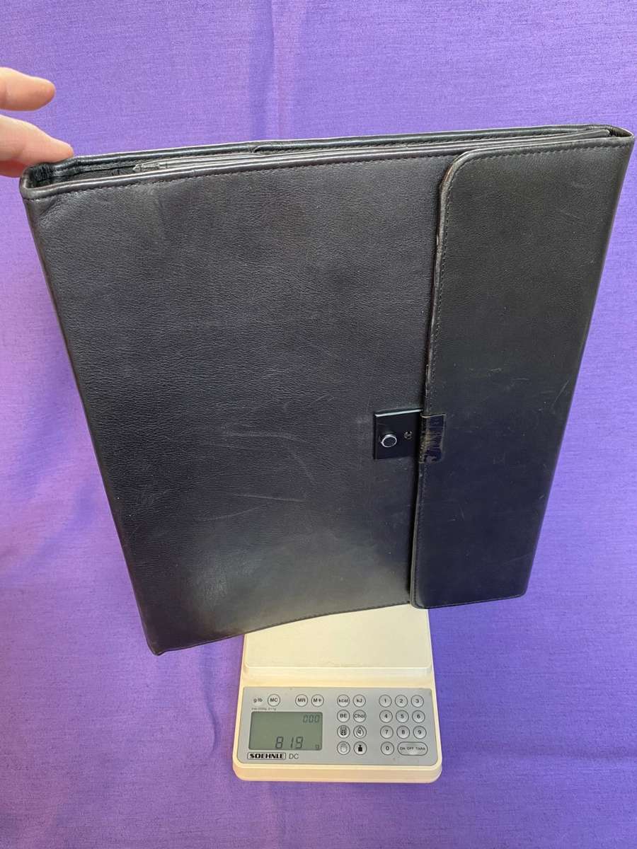 Krause Genuine Leather A4 Document Folder, Black , used from Germany collectors item