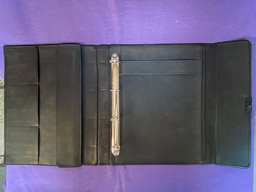 Krause Genuine Leather A4 Document Folder, Black , used from Germany collectors item