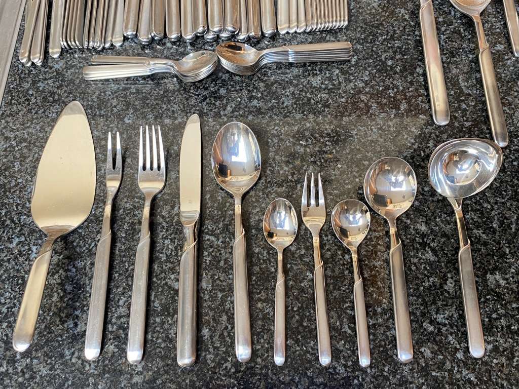 WMF Cromargan Lot: Model ONDA ,vintage, from Germany, collectors item, 68 items/pieces