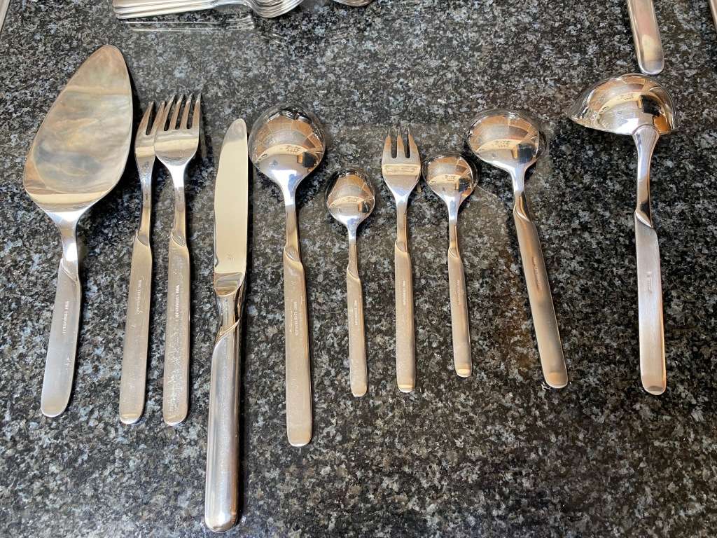 WMF Cromargan Lot: Model ONDA ,vintage, from Germany, collectors item, 68 items/pieces