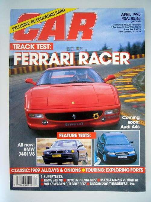 CAR MAGAZINE APRIL 1995 (BMW 740 i V8, FERRARI)