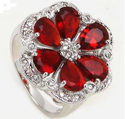 NEW ! Silver 925 Ring Cubic AAA Class Zircon Rhodim Plated gift