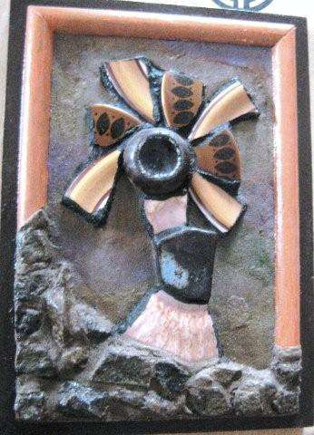 ScrapArt ... Flower Pattern on Board