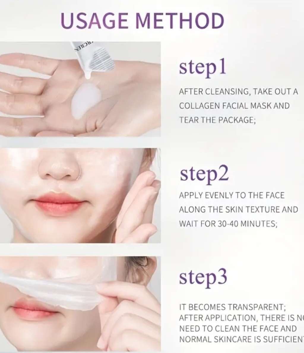 Collagen thin film facial mask