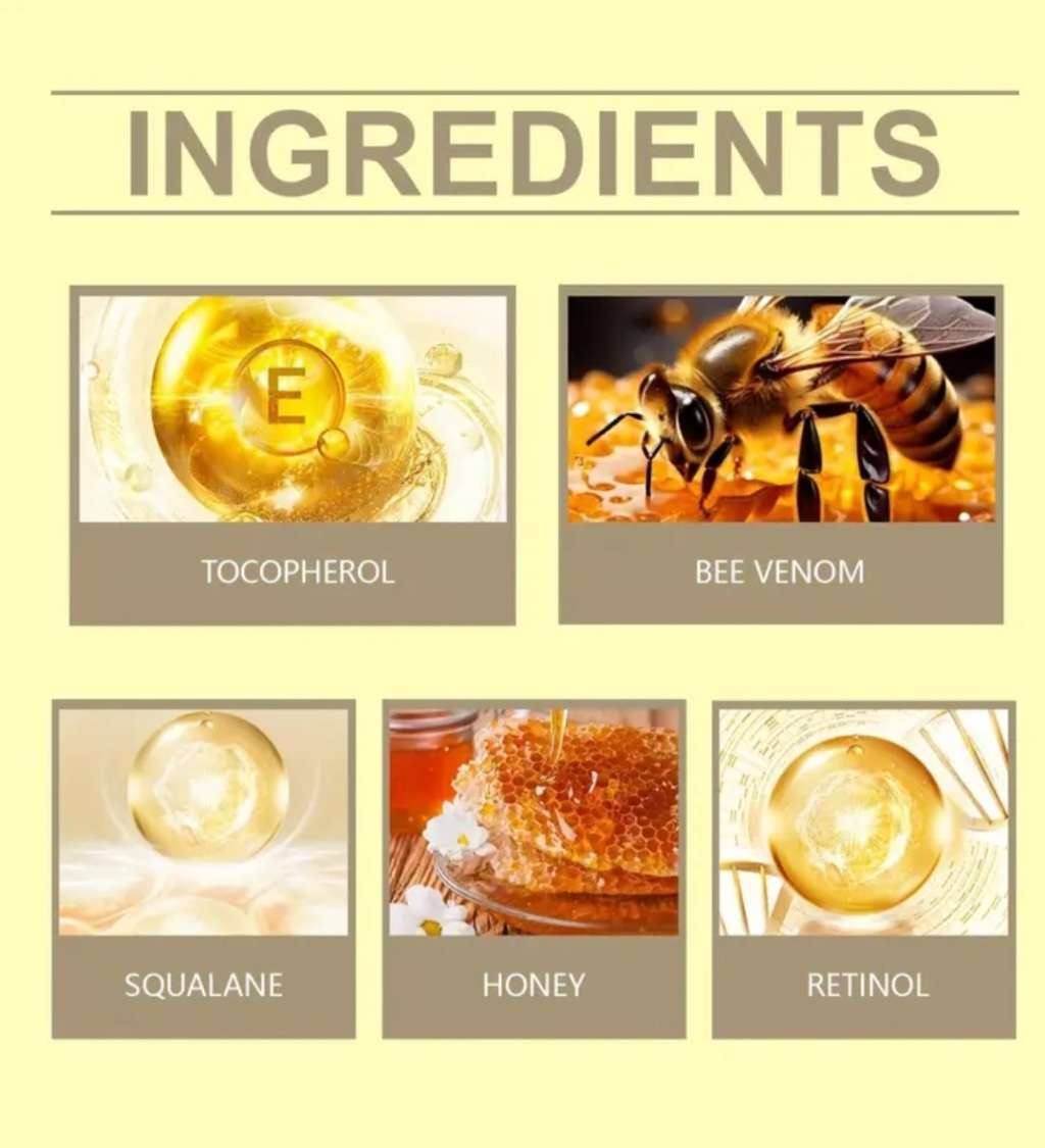Highly sought after Bee venom and Honey facial serum