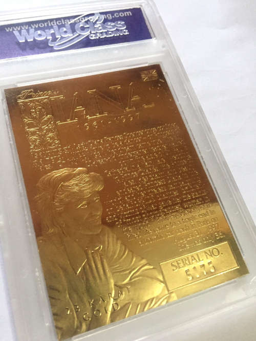 ** Princess Diana 1997 GRADED 23ct GOLD CARD **