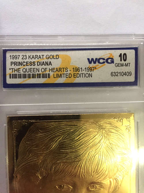 ** Princess Diana 1997 GRADED 23ct GOLD CARD **